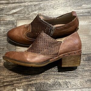 Corkys Brown Perforated Mules